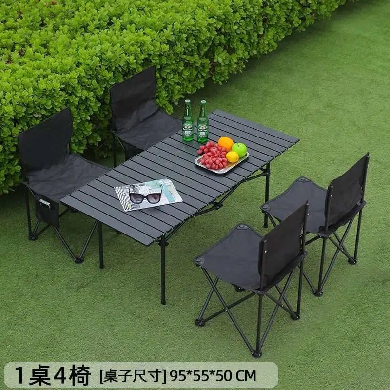 户外桌椅套装躺椅便携式带靠背休闲懒人椅户外宿舍多功能家用凳子