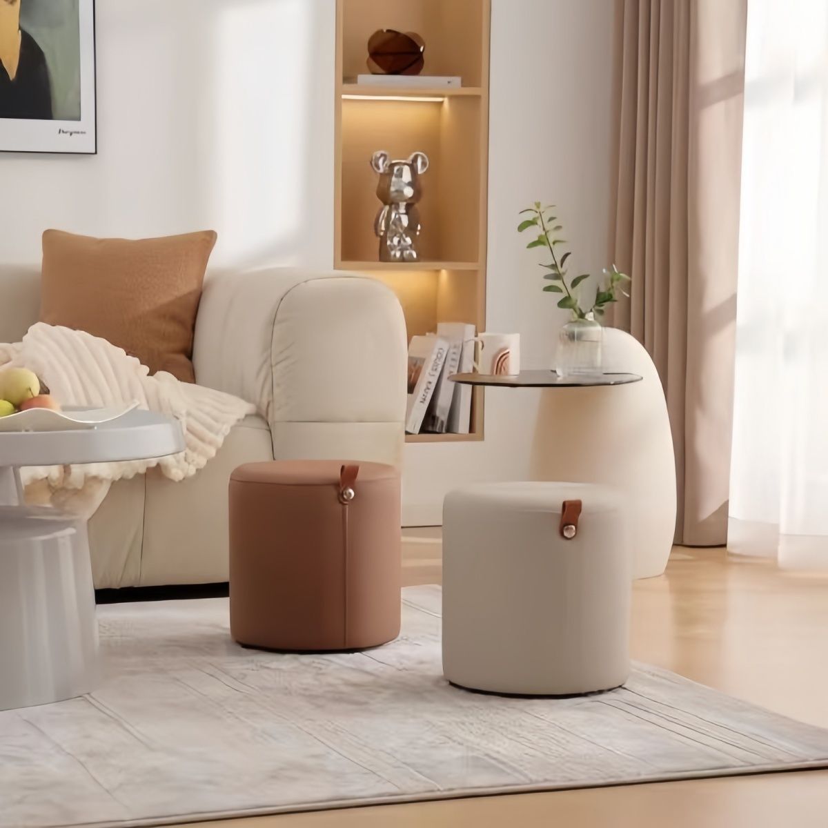 北欧新款小凳子家用矮凳高级耐用客厅沙发凳茶几凳卧室门口换鞋凳