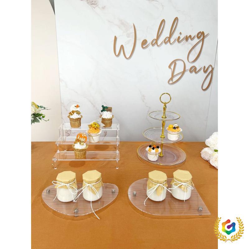 甜品台展示架糕点冷餐订婚歇摆台蛋糕茶托盘生日摆件架亚克力摆盘