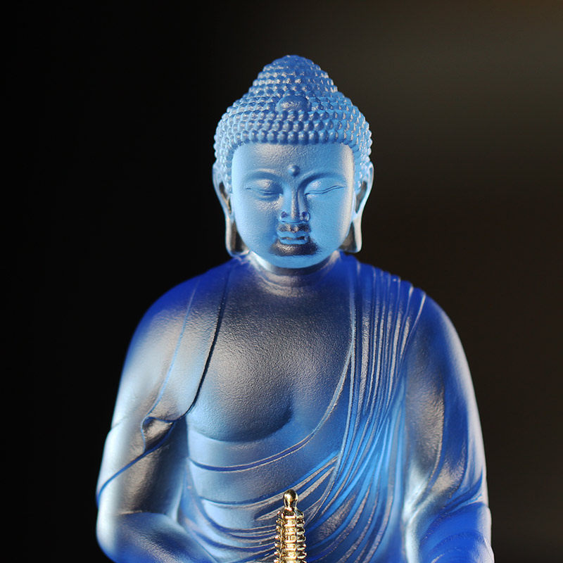 速发琉璃三宝佛释迦牟尼阿弥陀佛药师佛三尊居家客厅佛像佛具摆件