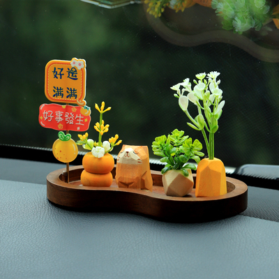 速发有猫有狗萌宠车载香薰车内饰品汽车摆件2024新款家居桌面可爱