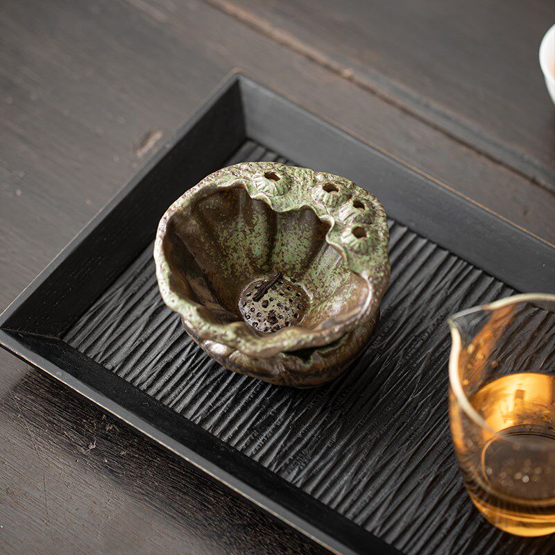 速发记今朝【莲蓬茶漏】古早味创意陶瓷一体茶滤茶叶茶具配件