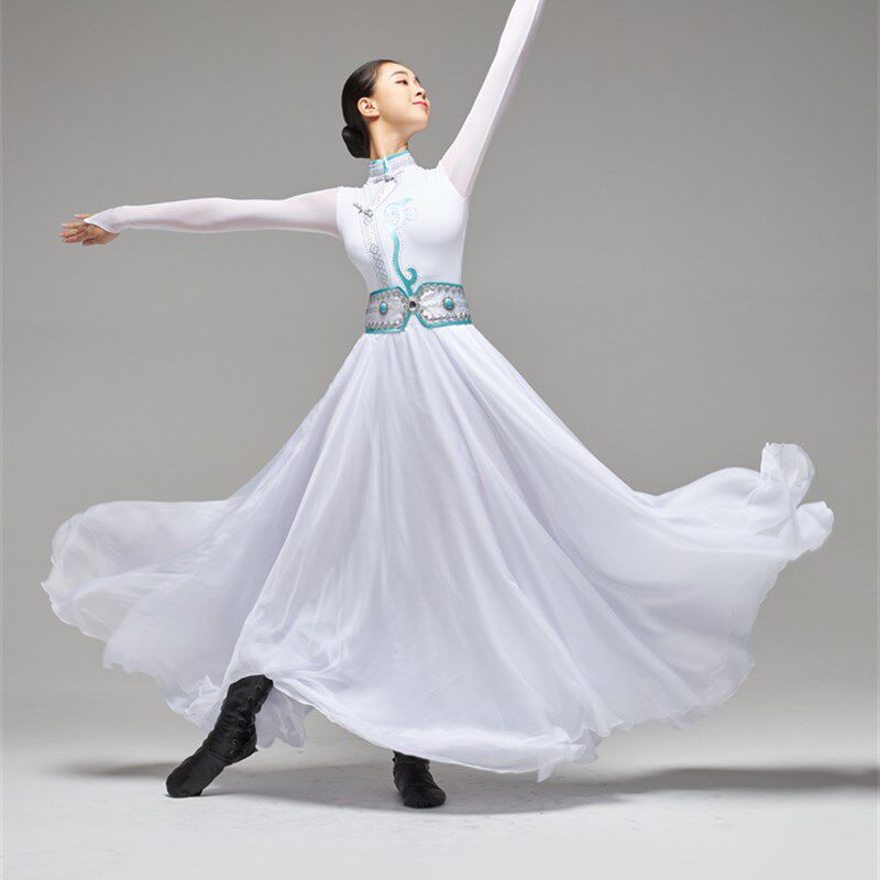 速发蒙古舞蹈演出服学生艺考蒙族服装考级练习练功成人少数民族