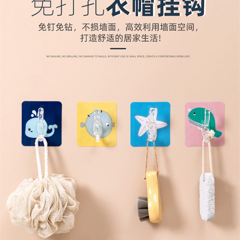速发挂钩门后吸盘衣勾子强力粘胶壁挂墙壁承重贴免打孔粘钩衣帽钩