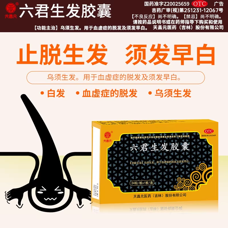 【天昌元】六君生发胶囊0.27g*24粒/盒