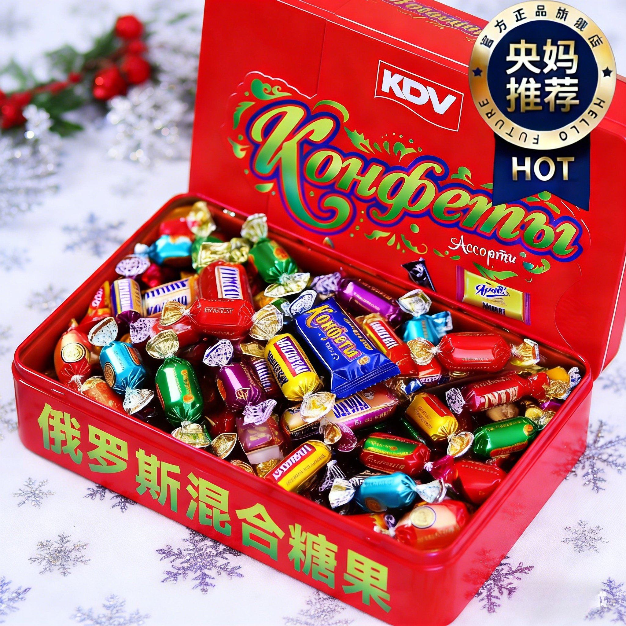 新年礼物推荐！俄罗斯巧克力糖果礼盒原装进口零食食品官方旗舰店