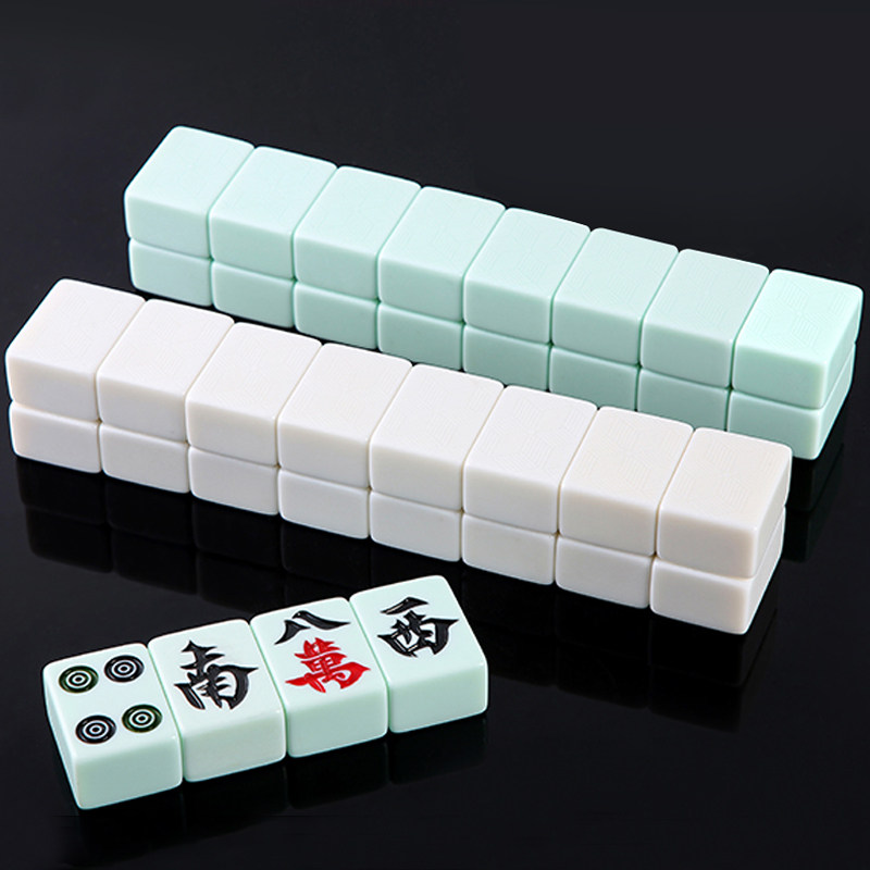 家用手搓麻将牌玉石麻将r四川麻将108张晶玉蓝田玉白色144张中号图片