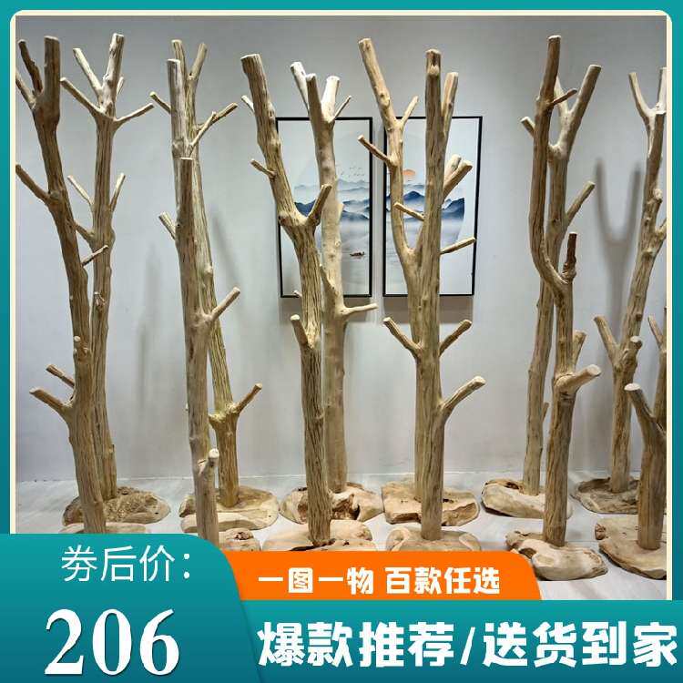 新疆包邮实木根雕衣帽架落地家用挂衣架卧室置物架特价单杆原简约