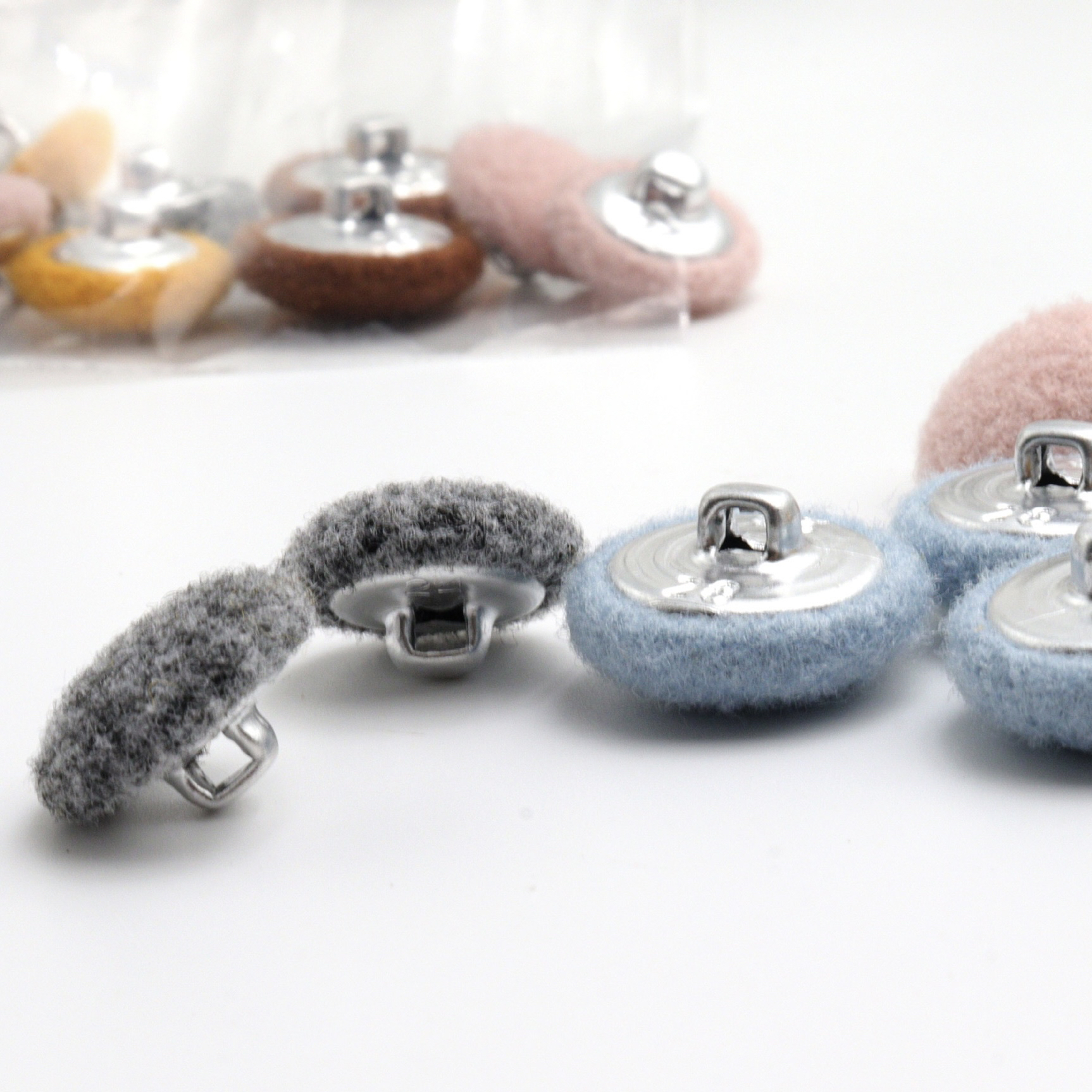 包布纽扣彩色毛绒高脚扣子针织开衫毛呢外套大衣连衣裙毛衣钮扣