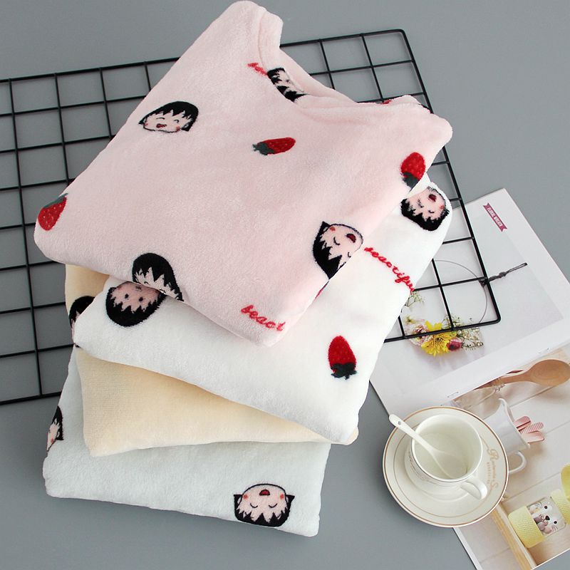 日本品质秋冬新款法兰绒单件上衣大码家居服长裤冬季加厚睡裤青年