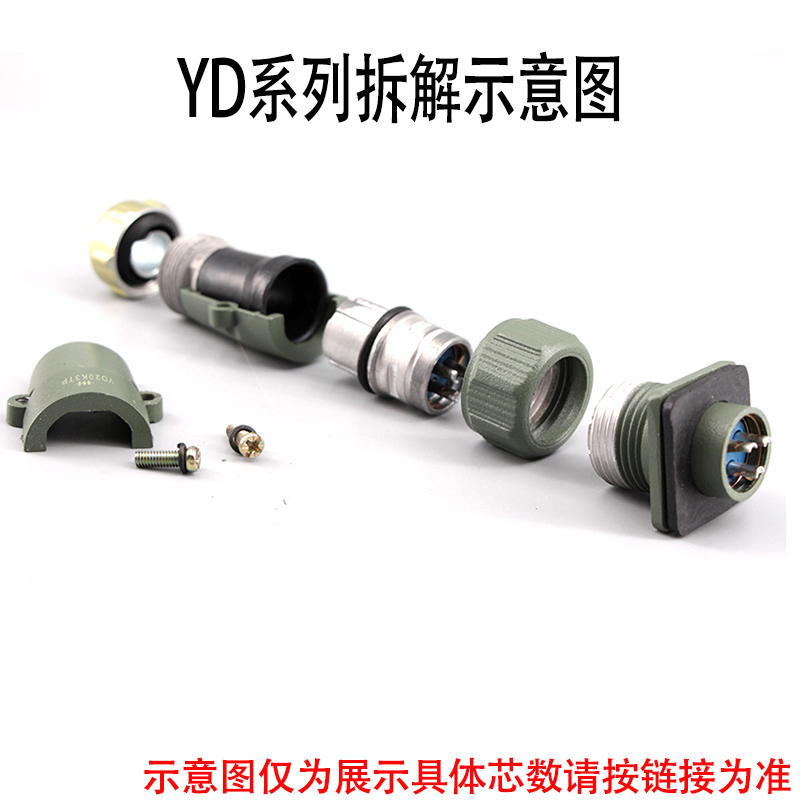 速发直头式YD55-7芯防水航空插头连接器 YD55K7TP YD55K7TQ YD55J