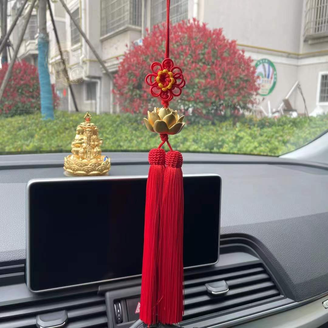 速发品车挂件挂内吊饰纯铜莲花车件男挂饰汽吊坠
