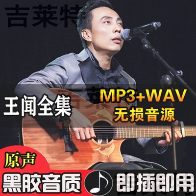 速发王闻全集音乐HiFi无损低高男声翻唱歌车载带汽曲音音质