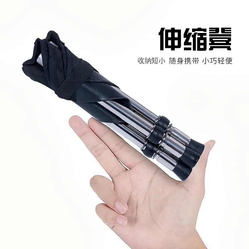 速发户折便携不锈钢外叠钓鱼凳超折轻叠椅伸缩凳迷你旅行口袋马扎
