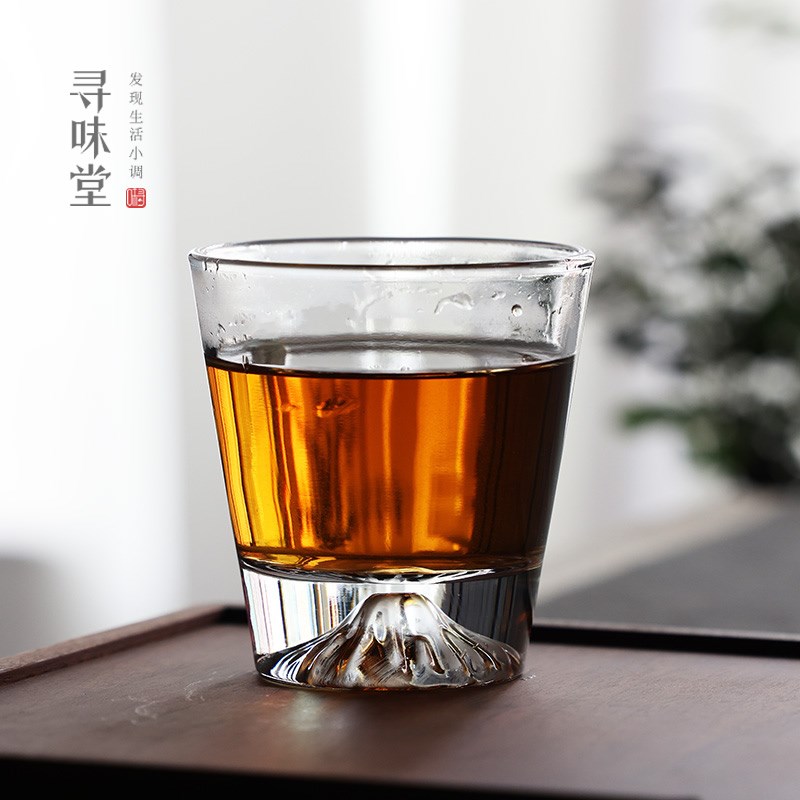 速发加厚手作玻璃雪山杯观山杯威士杯子忌洋酒杯茶杯水杯酒富士