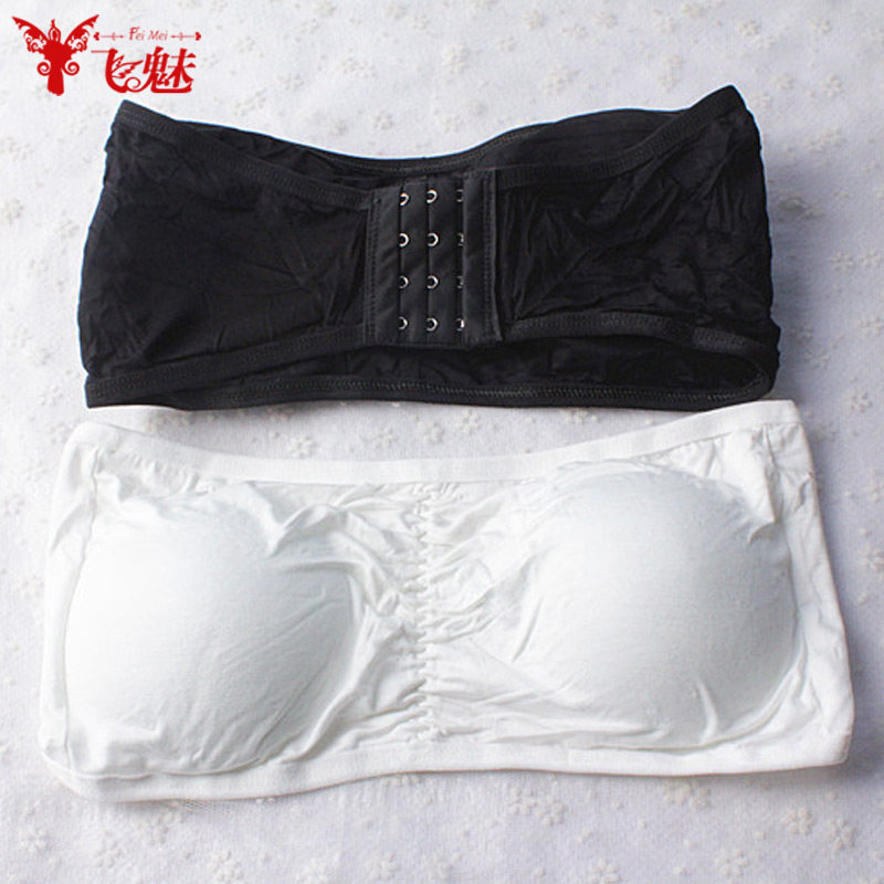 速发肚皮舞抹胸上衣三排扣无肩带光胸新款蹈舞练功服防走裹文胸