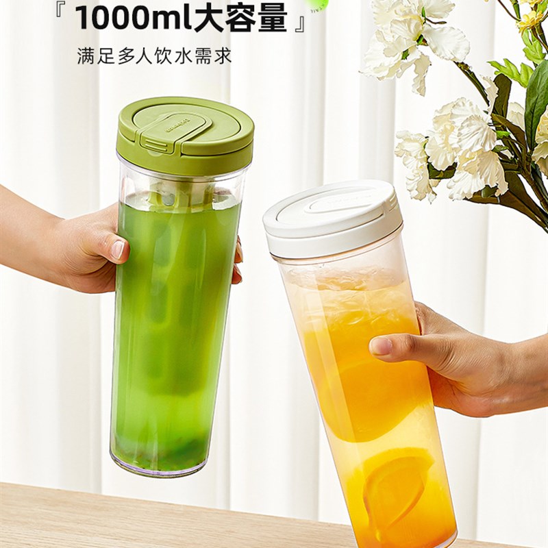 速发BKK实果冰箱冷水壶家用凉水杯冷泡瓶密封冰水壶用冷汁萃咖