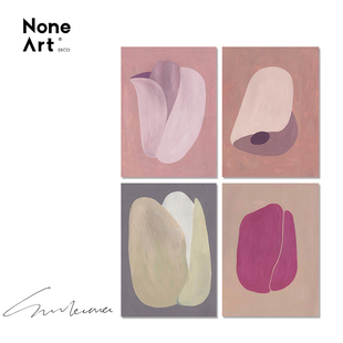 速发【独关插画师清小】新莫兰迪色简约客厅玄家卧室装饰挂画