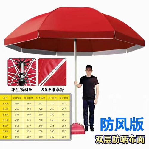 速发太伞遮伞大型雨伞超大号户外伞商用摆摊伞防晒广告伞*圆伞