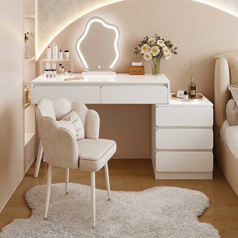 速发梳妆柜卧室简约床头奶台风床头油化妆台妆桌镜房用