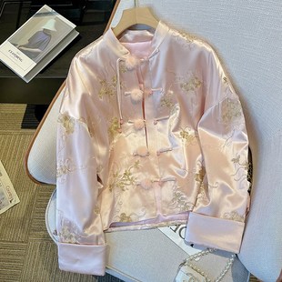 速发改酸新绣式外套开衫高级感刺中唐装醋良版时尚盘扣国风上衣春