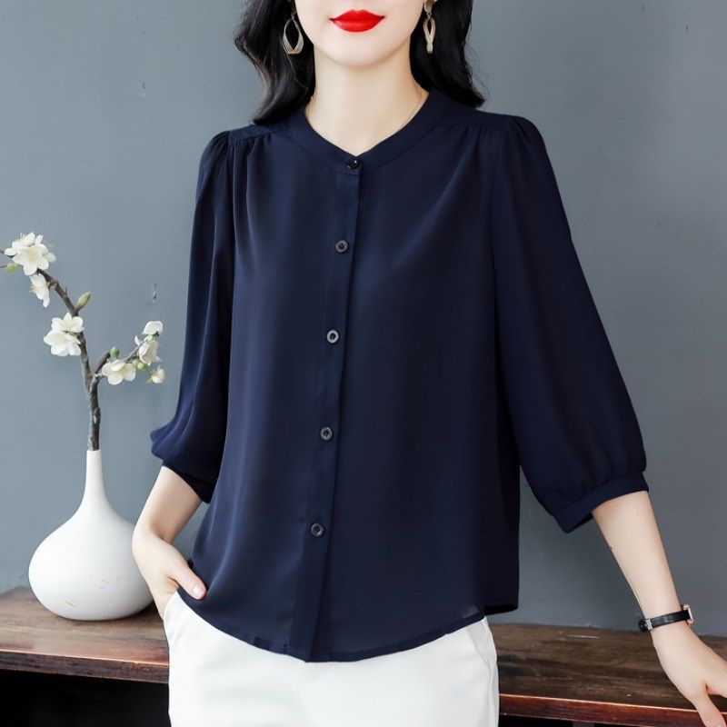 速发九月墨陌时上简约七分袖早秋小款气质减龄新衫中袖尚衣,女装/女士精品,大码内搭,淘宝优惠券,粉丝福利购,淘宝优惠卷