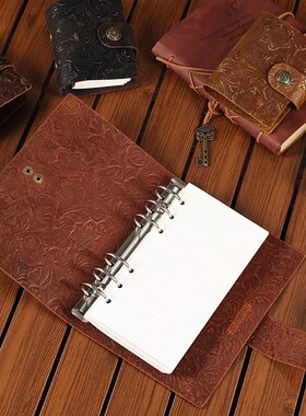 速发j可yir记事本o替换活芯办公会议复古暗扣抄写本