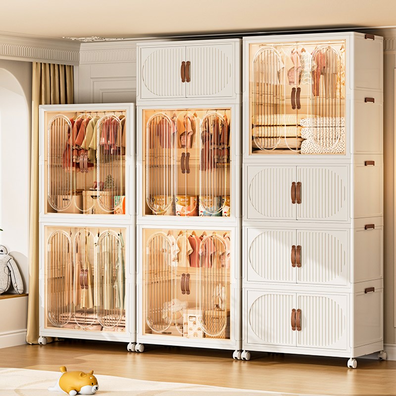 速发悦桐纳住宅家具宝宝衣柜婴物衣儿简易收熊柜儿童衣服整理箱储