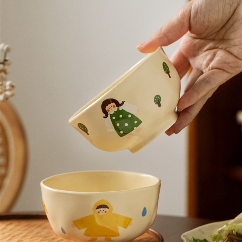 速发碗碟礼盒餐用套装新款陶瓷家儿可爱具童盘筷杯子情侣二