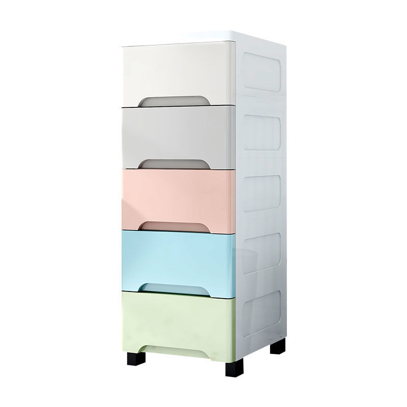 速发夹缝塑料收纳箱子抽屉式厨房窄缝隙储物柜卫置间多U层收纳柜