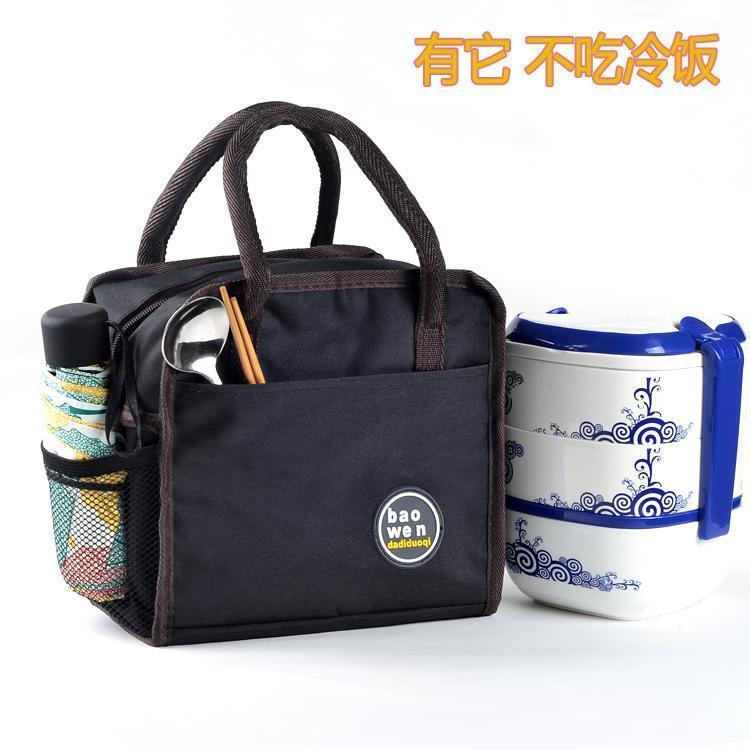现货速发上班带饭包铝箔保温鲜袋子手提便当包约饭袋时尚外出饭盒