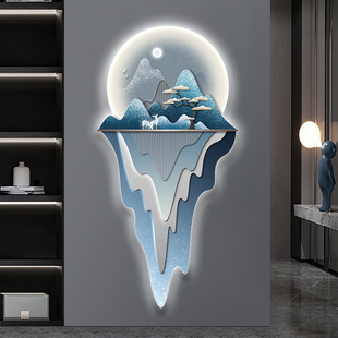 速发轻奢玄关装饰画灯壁画大气级发感入户走廊挂画客厅高光画