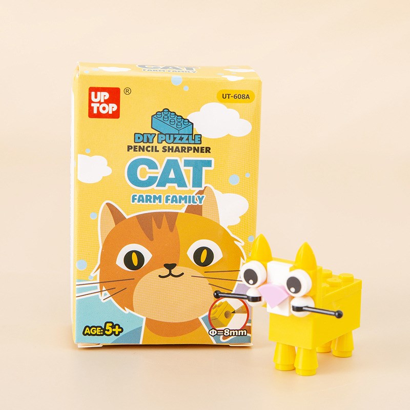 速发新款笔学生拼装卷小刀积木削笔刀幼儿园小奖品儿童削具迷你文