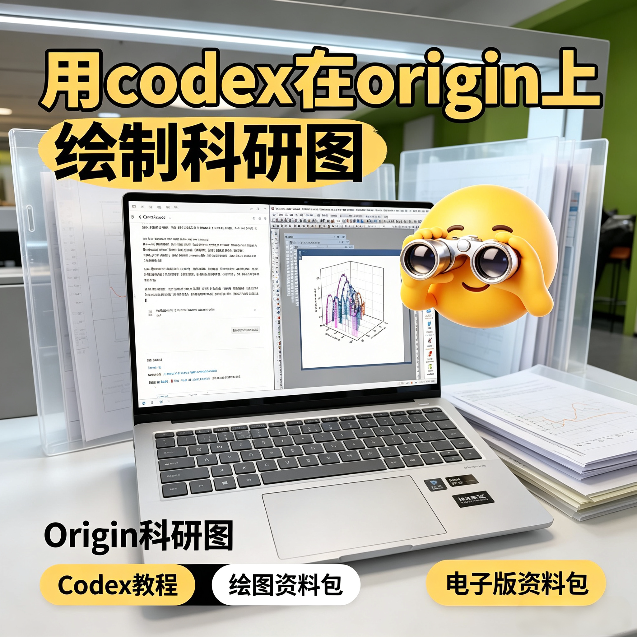 Codex实操Origin科研绘图教程学术图表自动绘制电子版学习资料包图片