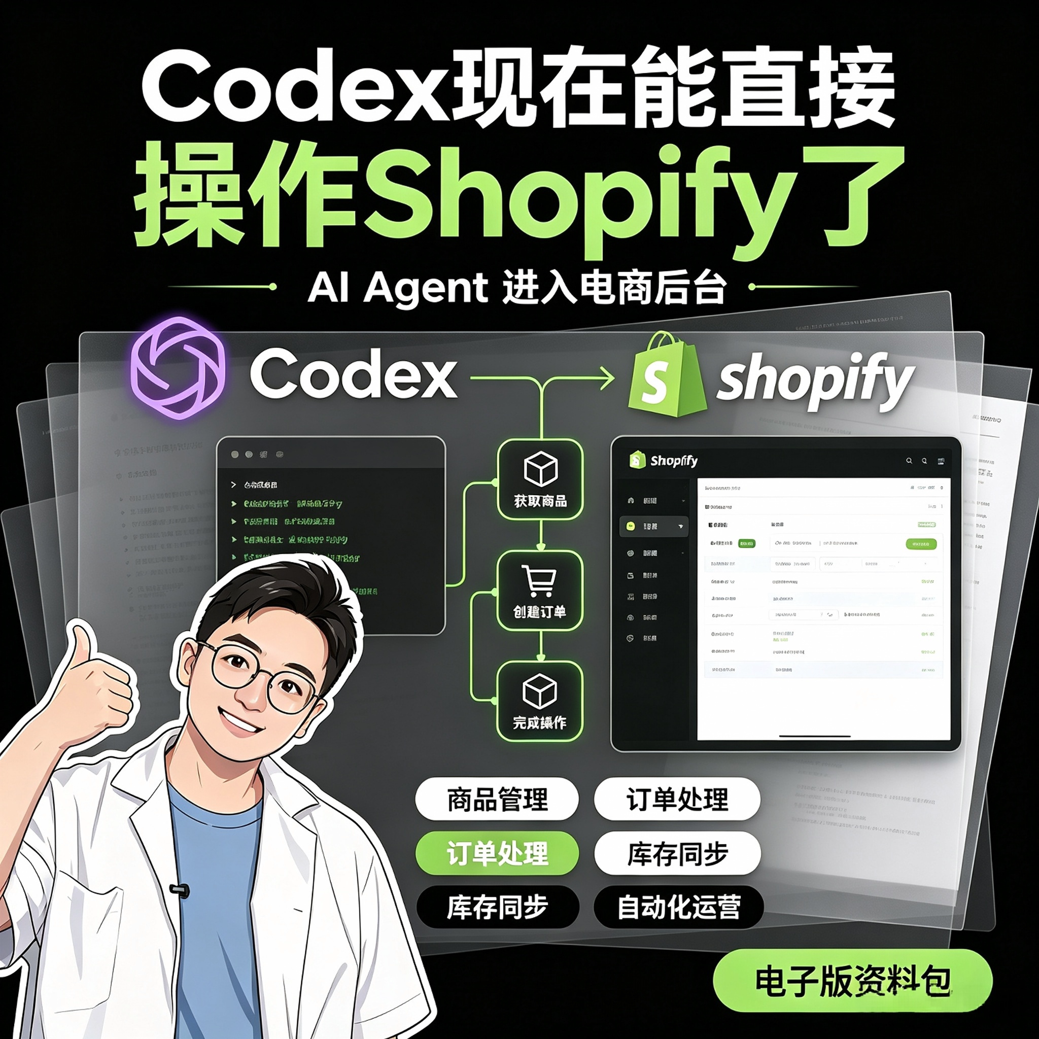 Codex操作Shopify教程AI Agent跨境店铺后台自动化运营电子版资料图片