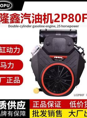 2P80F双缸25马力764cc双缸草坪车园林机械用垂直轴汽油发动机