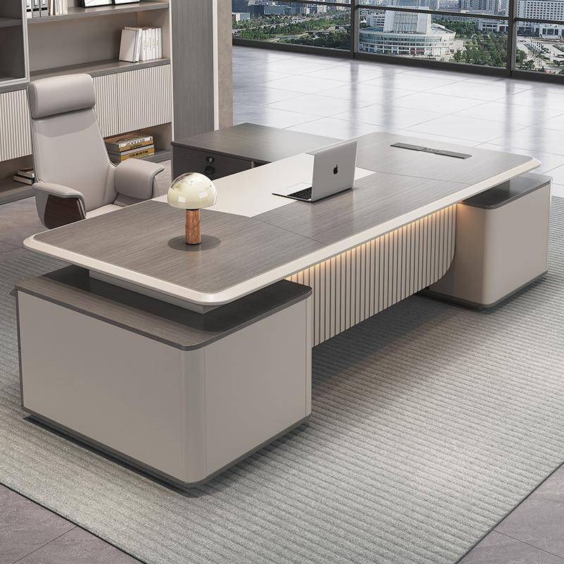 轻奢老板桌办公桌椅组合大班台主管经理办公室桌单人总裁简约现代