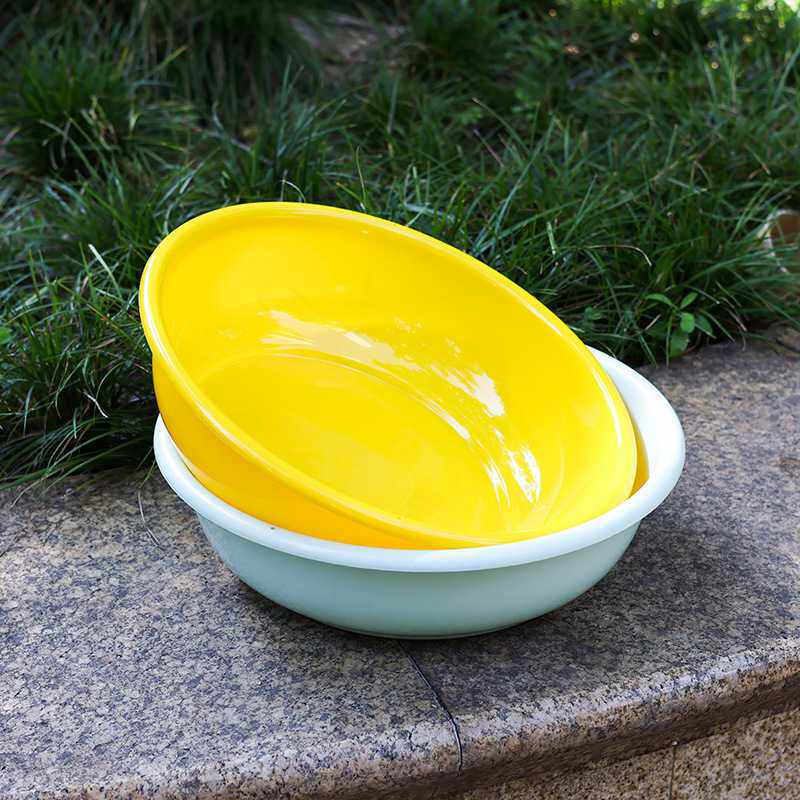 7vhv黄脸盆学校内务绿色黄色脸盆小黄脸盆塑料加厚