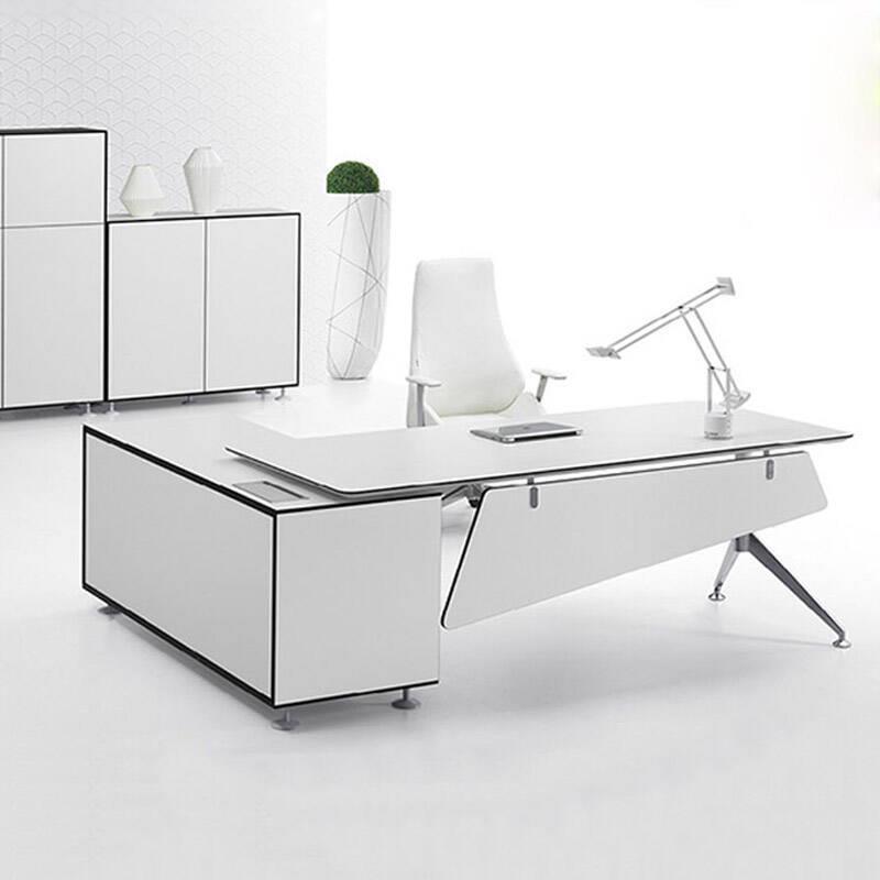 办公家具简约现代老板桌办公桌时尚钢木主管桌单人位经理桌子