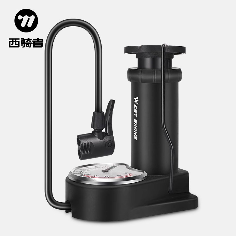 西骑者自行车打气筒高压便携图片