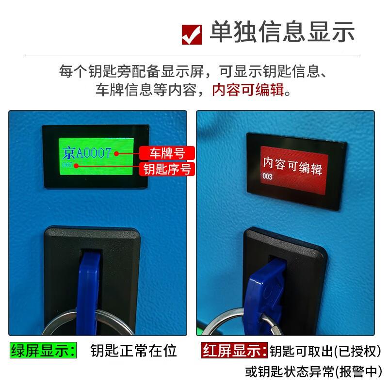 智刷能钥匙柜汽车钥匙理柜匙单双人系统指GNK纹卡存放柜管钥盒保