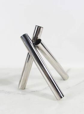 现代不锈管镜面器摆件样间49048板花客厅玄关创意钢三脚架干花插