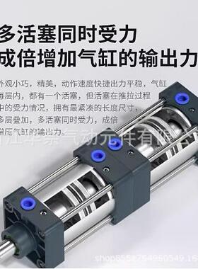 SC倍力0多位置推力双节增压气5缸SCT50X350X400X40X5ASK大0X600X7
