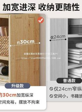 全实木架组合格柜落AXR地书靠墙置物架家用客厅书松木学生子储物
