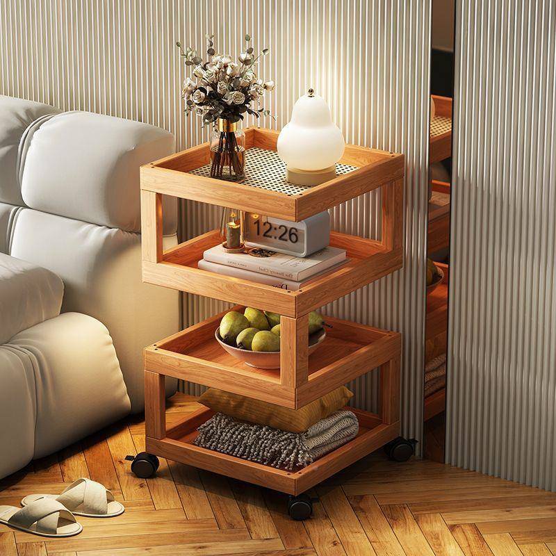 移动床柜简约现代房间家用卧室储物柜小床型QBS边无规头格置板式