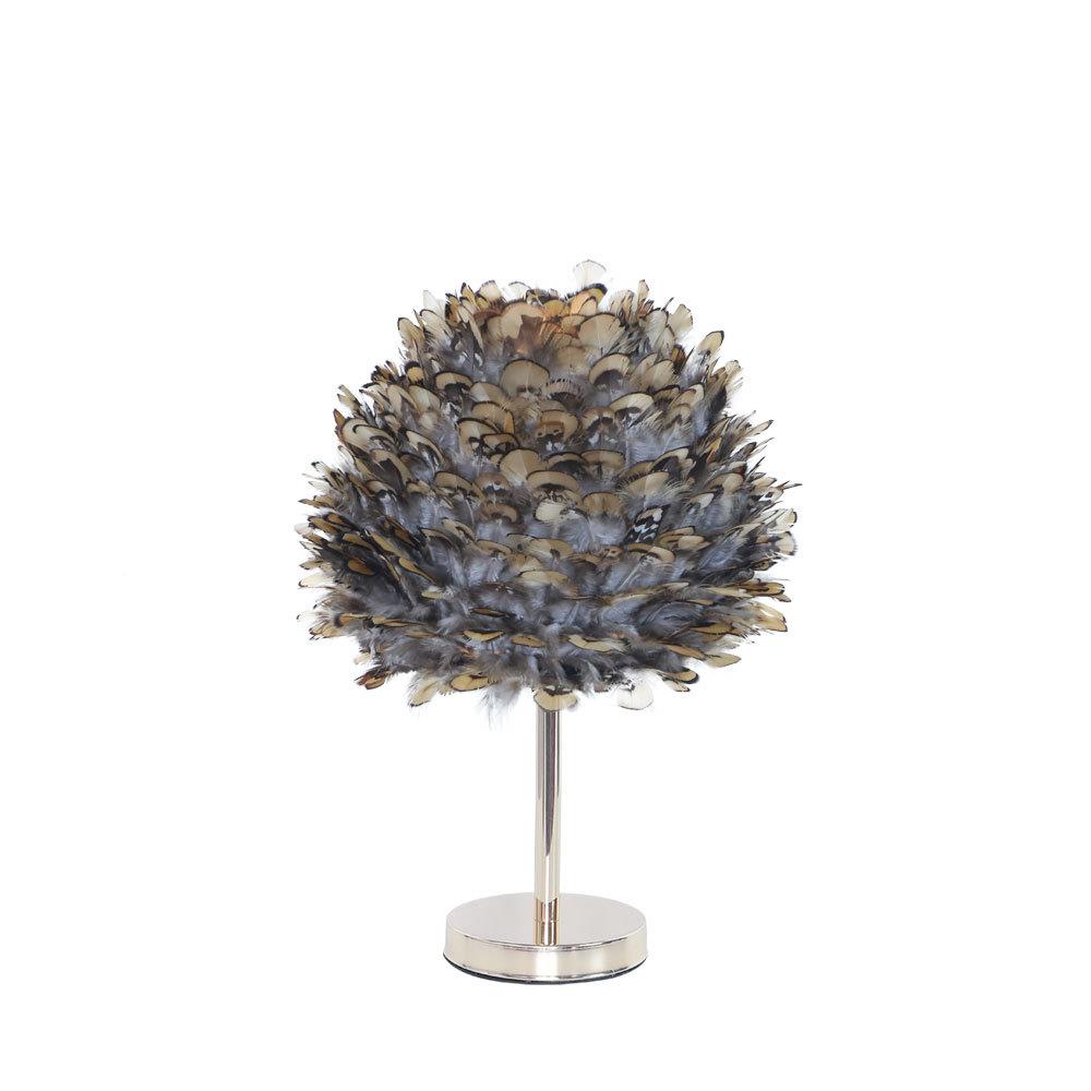 欧美简约创意羽毛台灯金鹅式毛公主卧室色66135装饰庆婚引路温馨