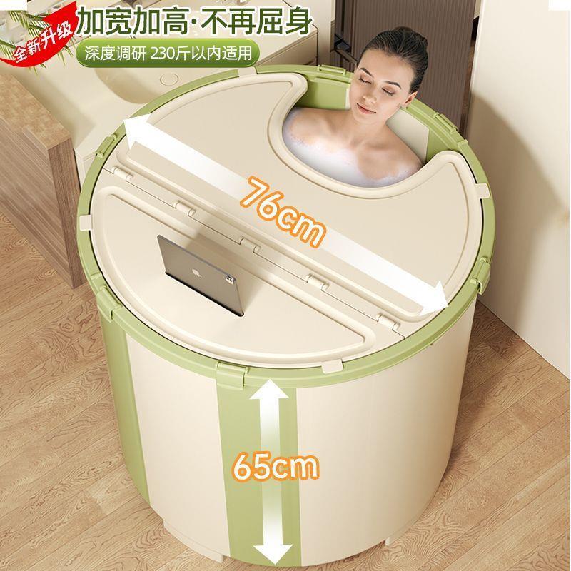 雾兰青大泡澡桶人叠儿浴桶童洗澡桶浴缸折无品牌/家用小孩成人全