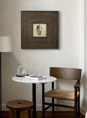 泼仙人图美式复27308古艺术墨装饰画中古寂风挂画客擦厅卧室床壁