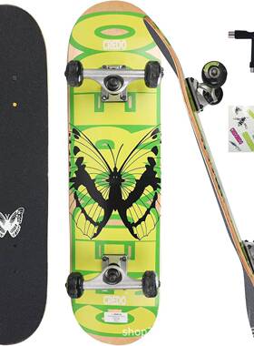 成人刷四轮滑板板儿童学者青年滑初双HPO翘街板