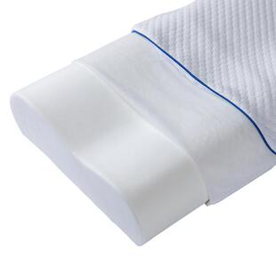 热高销记忆枕低高低枕50止波浪形枕头助睡鼾护颈枕记忆棉枕芯